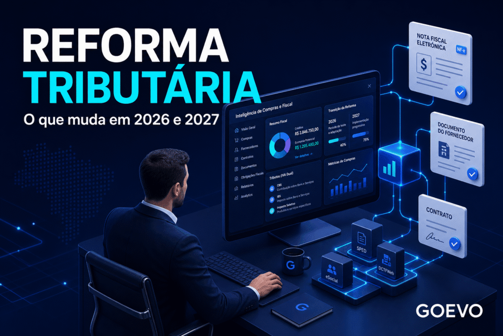 Reforma Tributária: painel de Compras, nota fiscal eletrônica, fornecedor e contrato