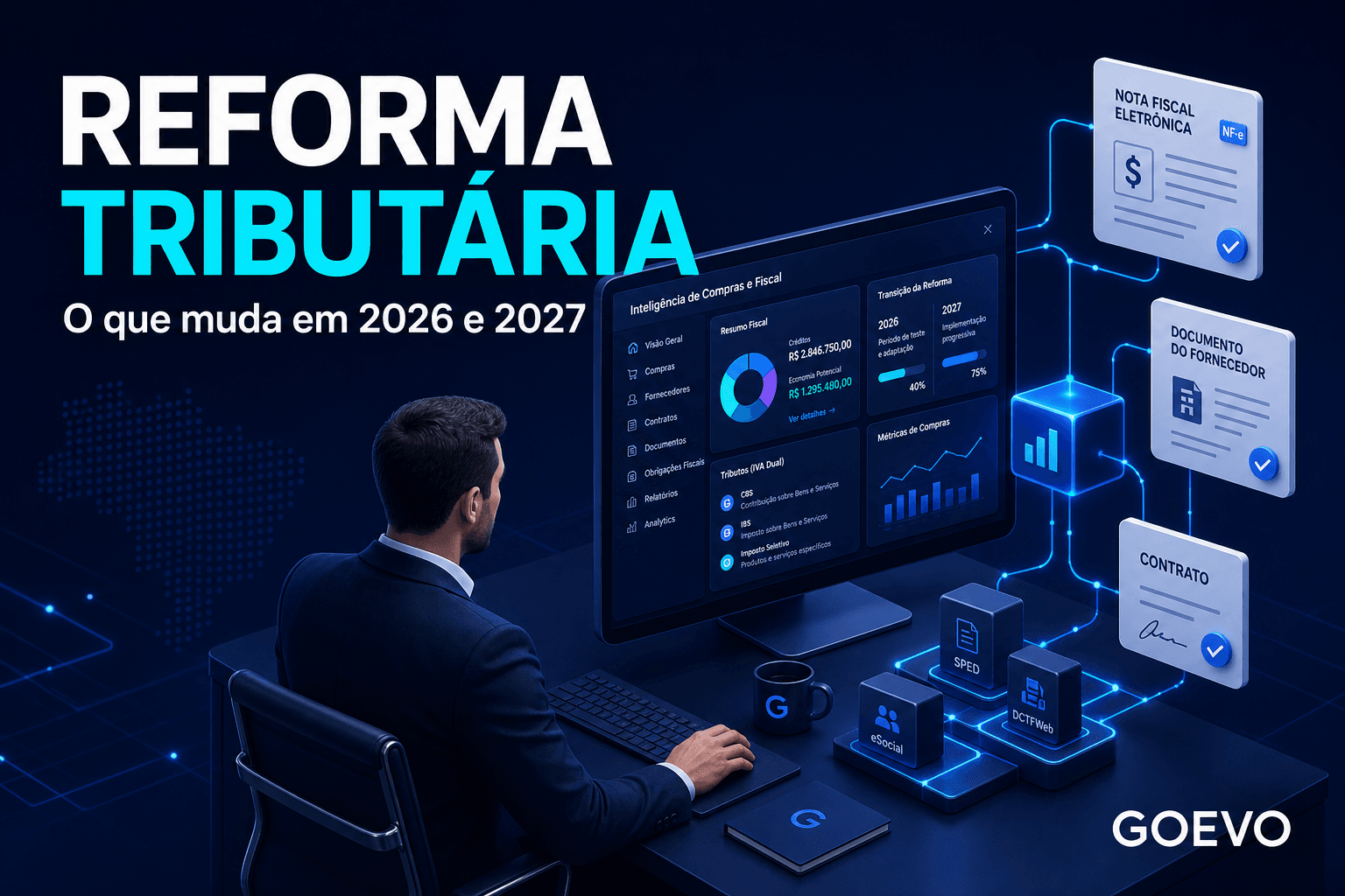 Reforma Tributária: painel de Compras, nota fiscal eletrônica, fornecedor e contrato